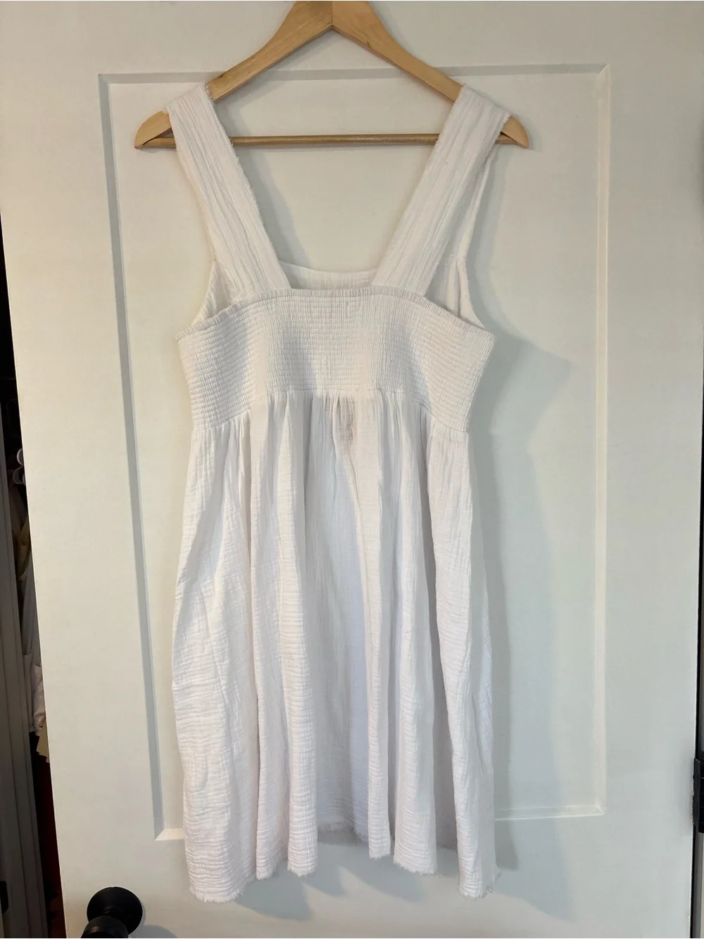Natural Life Tricia Mini Dress in White Cotton Gauze - Picture 2 of 3